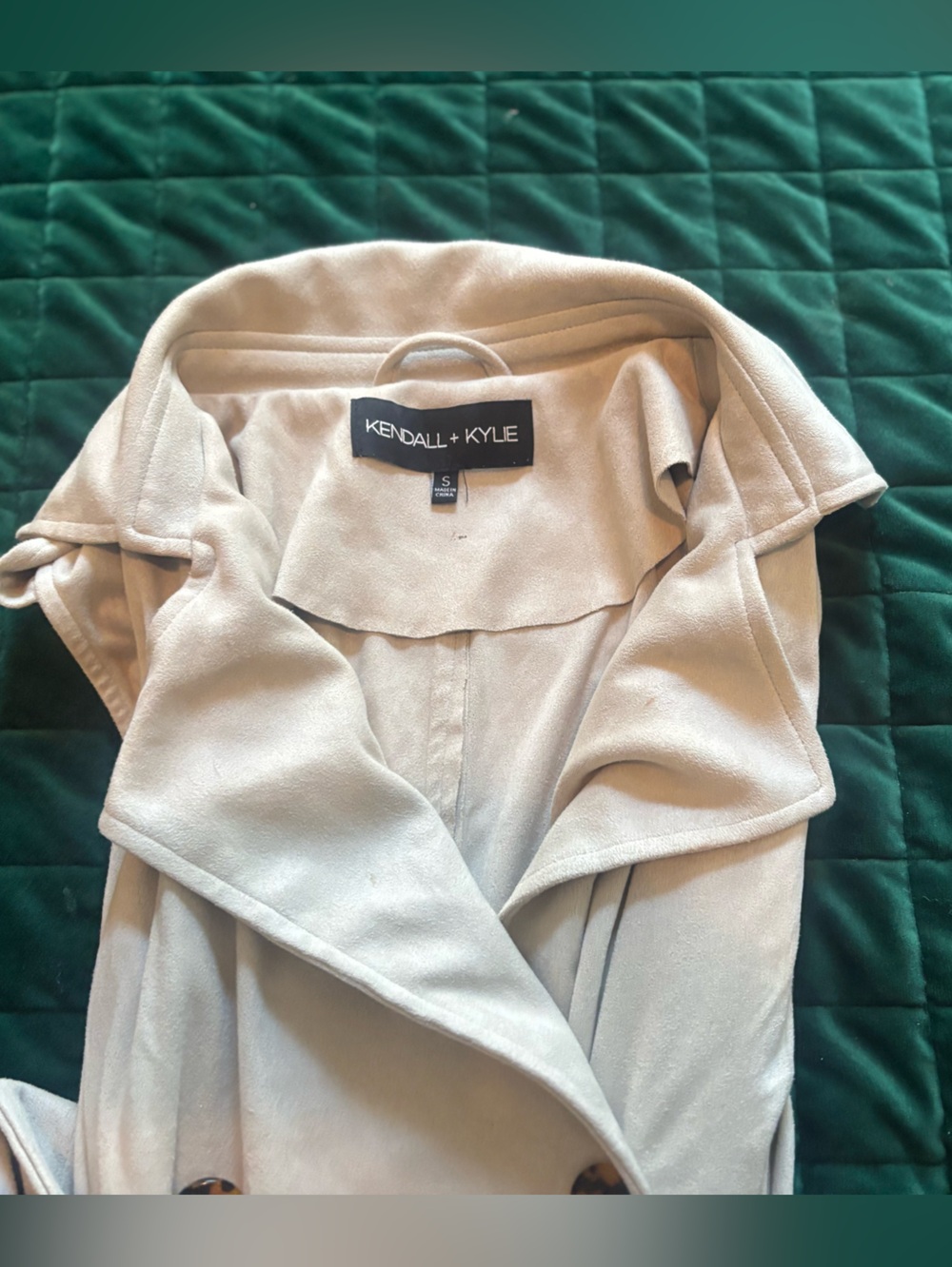 Kendall & Kylie Cream suede Sleeveless Trench Dress - Picture 2 of 2